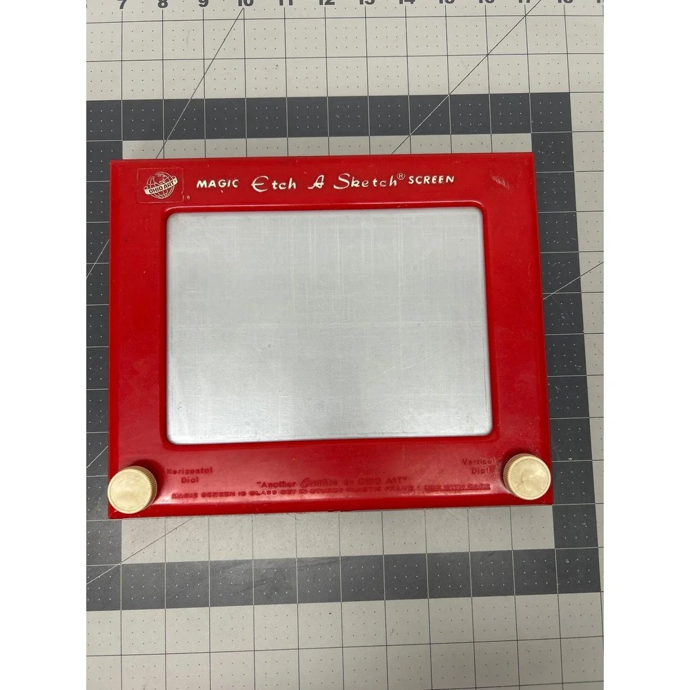 Vintage Etch A Sketch Red Magic Screen #505 Ohio Art Retro Toy Works